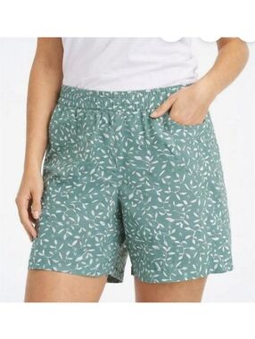 Lands' End Floral Vine Print Chino Shorts